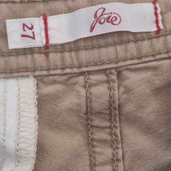 Joie Ripstop Cropped Cargo Pants VTG Y2K MADE IN USA Khaki Button Fly size 27 - Picture 5 of 16
